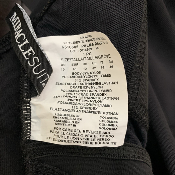 Miraclesuit NWT Size 10 Palma Swimsuit Sleek Slimming Shirred Waist Hip Sexy - Picture 4 of 5